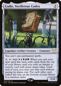 Codie, Vociferous Codex (Promo Pack) [Strixhaven: School of Mages Promos]