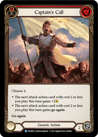 Captain's Call (Red) [MON260] (Monarch) 1st Edition Normal - POKÉ JEUX