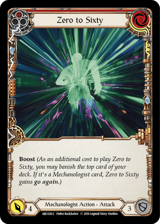 Zero to Sixty (Red) [ARC026-C] (Arcane Rising) 1st Edition Normal - POKÉ JEUX