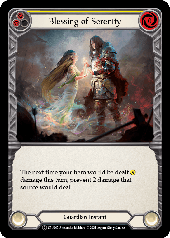 Blessing of Serenity (Yellow) [U-CRU042] (Crucible of War Unlimited) Unlimited Rainbow Foil - POKÉ JEUX