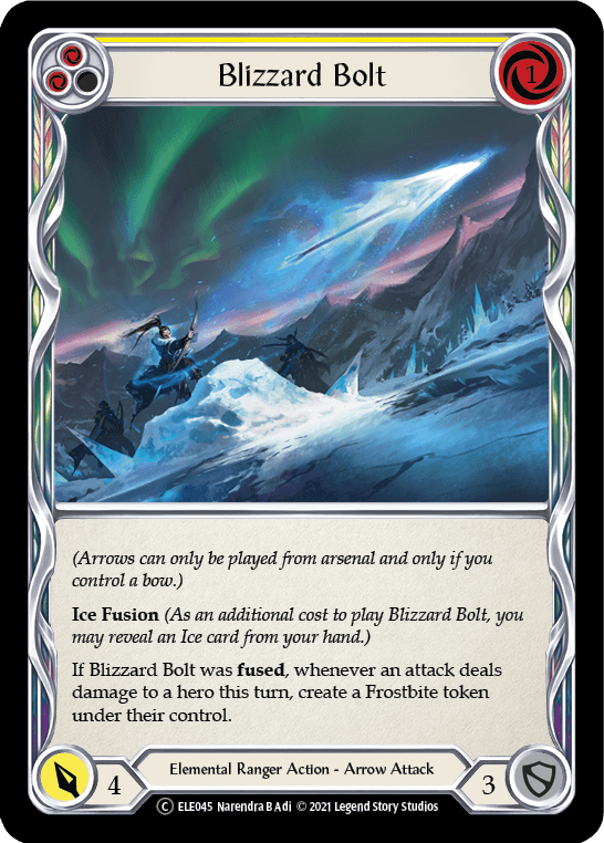 Blizzard Bolt (Yellow) [U-ELE045] (Tales of Aria Unlimited) Unlimited Normal - POKÉ JEUX