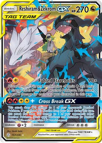Reshiram & Zekrom GX (157/236)  - SM  Cosmic Eclipse Holofoil