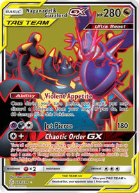 Naganadel & Guzzlord GX (Full Art) (223/236)  - SM  Cosmic Eclipse Holofoil