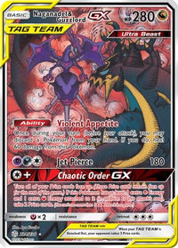Naganadel & Guzzlord GX (Alternate Full Art) (224/236)  - SM  Cosmic Eclipse Holofoil