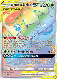 Venusaur & Snivy GX (Secret) (249/236) - SM  Cosmic Eclipse Holofoil
