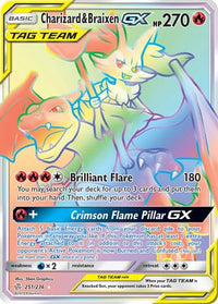 Charizard & Braixen GX (Secret) (251/236) - SM  Cosmic Eclipse Holofoil