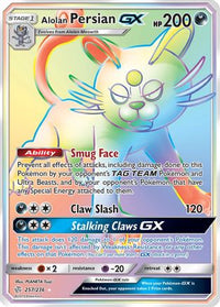 Alolan Persian GX (Secret) (257/236) - SM  Cosmic Eclipse Holofoil