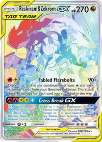 Reshiram & Zekrom GX (Secret) (259/236) - SM  Cosmic Eclipse Holofoil