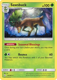 Sawsbuck (16/236)  - SM  Cosmic Eclipse Holofoil