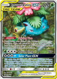 Venusaur &amp; Snivy GX (SM229) [Soleil et Lune : Promos Black Star] 