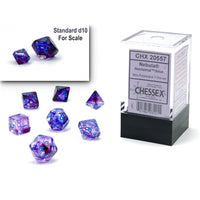 Dice: 7 pc: Nebula: Mini-Hedral: Nocturnal / Blue Luminary (EN) (Special Order)