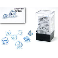 Dice: 7 pc: Borealis: Mini-Hedral Light Blue Luminary (EN) (Special Order)