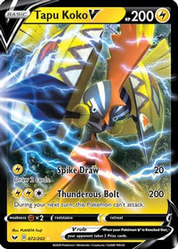 Tapu Koko V (72/202) - SWSH01 Sword & Shield Base Set Holofoil