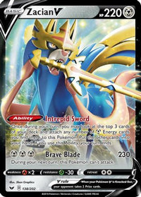 Zacian V (138/202) - SWSH01 Sword & Shield Base Set Holofoil