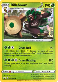 Rillaboom (015/202) (Cracked Ice Holo) (Thème Deck Exclusif) [Épée et Bouclier : Ensemble de Base] 