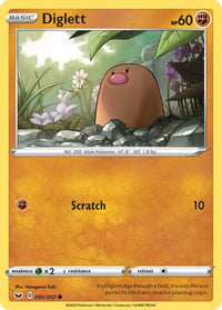 Diglett (92/202) - SWSH01 Sword & Shield Base Set