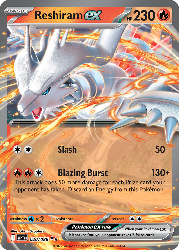 Reshiram ex (20) - Prize Pack Series Cards Holofoil