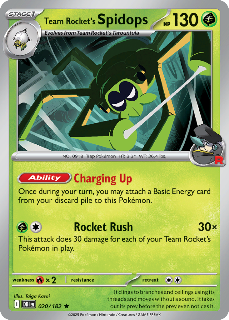 Team Rocket's Spidops (20/182) - Prize Pack Series Cards Holofoil