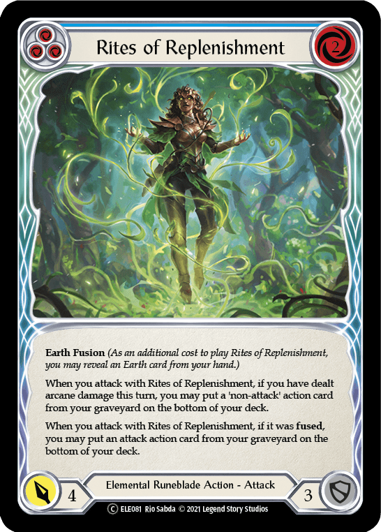 Rites of Replenishment (Blue) [U-ELE081] (Tales of Aria Unlimited) Unlimited Rainbow Foil - POKÉ JEUX