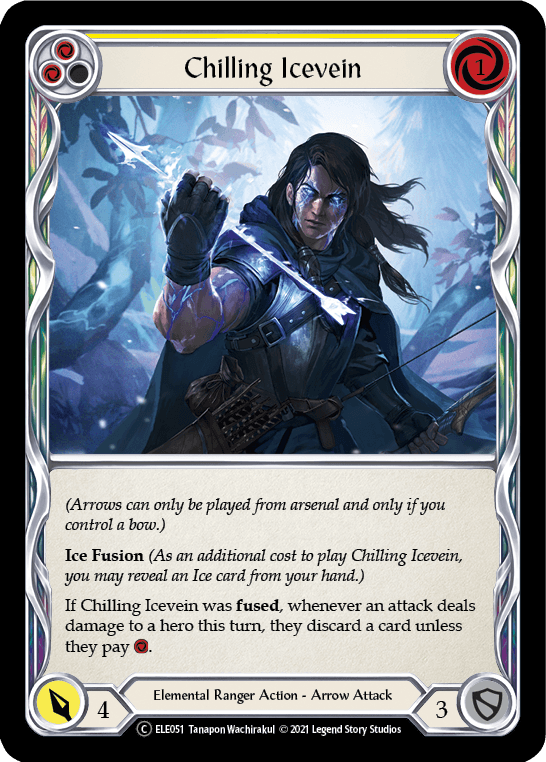 Chilling Icevein (Yellow) [U-ELE051] (Tales of Aria Unlimited) Unlimited Rainbow Foil - POKÉ JEUX