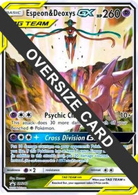Espeon & Deoxys GX Oversized SM240 (SM Black Star Promo) (SM240) - Jumbo Cards Holofoil