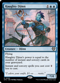 Haughty Djinn (OTC-099) - Outlaws of Thunder Junction Commander Foil
