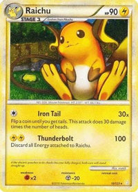 Raichu (10/123) (Holo de glace craquelée) [HeartGold &amp; SoulSilver : Ensemble de base] 