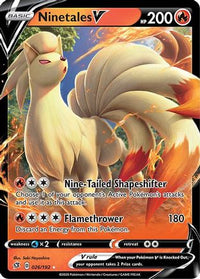 Ninetales V (26/192) - SWSH02 Rebel Clash Holofoil