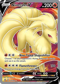 Ninetales V (Full Art) (177/192) - SWSH02 Rebel Clash Holofoil