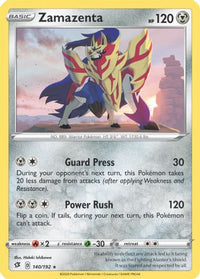 Zamazenta (Cracked Ice Holo) (140/192)  - Deck Exclusives Holofoil