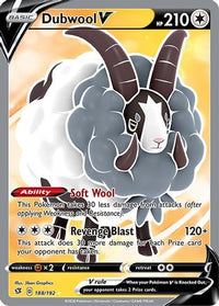 Dubwool V (Full Art) (188/192) - SWSH02 Rebel Clash Holofoil