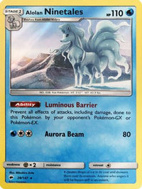 Alolan Ninetales (28/147) (Water Web Holo) (Exclusivités du deck thématique) [Soleil et Lune : Ombres brûlantes] 
