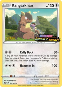 Kangaskhan SWSH038 (Prerelease) [Staff] (SWSH038) - SWSH Sword & Shield Promo Cards Holofoil