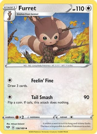 Furret (136/189) - SWSH03 Darkness Ablaze