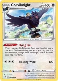 Corviknight (156/189) - SWSH03 Darkness Ablaze Holofoil