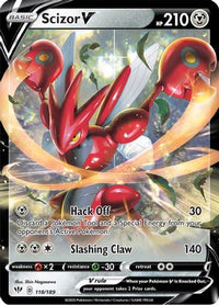 Scizor V (118/189)  - SWSH03 Darkness Ablaze Holofoil