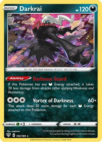 Darkrai (105/189) - SWSH03 Darkness Ablaze Holofoil