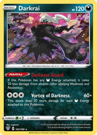 Darkrai (105/189) (Thème Deck exclusif) [Épée et bouclier : Darkness Ablaze] 