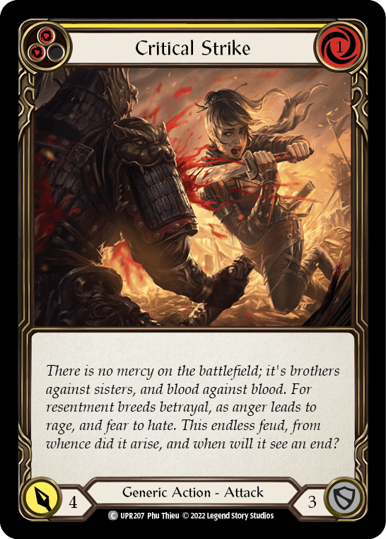 Critical Strike (Yellow) [UPR207] (Uprising) Rainbow Foil - POKÉ JEUX