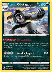 Galarian Obstagoon (37/73)  - Champions Path Holofoil