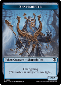 Shapeshifter (0008) (Ripple Foil) // Dragon Double-Sided Token [Modern Horizons 3 Commander Tokens] - POKÉ JEUX