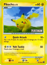 Pikachu [Platinum] (70/100)  - Burger King Promos Reverse Holofoil