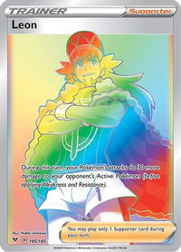 Leon (Secret) (195/185)  - SWSH04 Vivid Voltage Holofoil