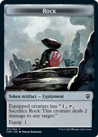 Rock // Salamander Warrior Double-Sided Token (CMR-11 // 4) - Commander Legends Foil