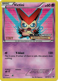 Victini (43/101) (Promo d'avant-première du personnel) [Noir et blanc : Promos Black Star] 