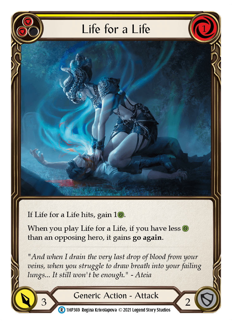 Life for a Life (Yellow) [1HP369] (History Pack 1) - POKÉ JEUX