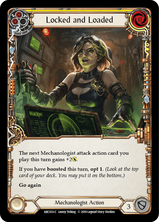 Locked and Loaded (Yellow) [ARC033-C] (Arcane Rising) 1st Edition Normal - POKÉ JEUX