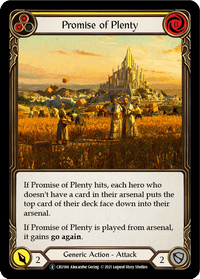 Promise of Plenty (Yellow) [U-CRU184] (Crucible of War Unlimited) Unlimited Normal - POKÉ JEUX
