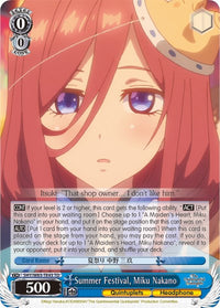 Festival d'été, Miku Nakano (5HY/W83-TE43 TD) [Les quintuplés quintessentiels] 
