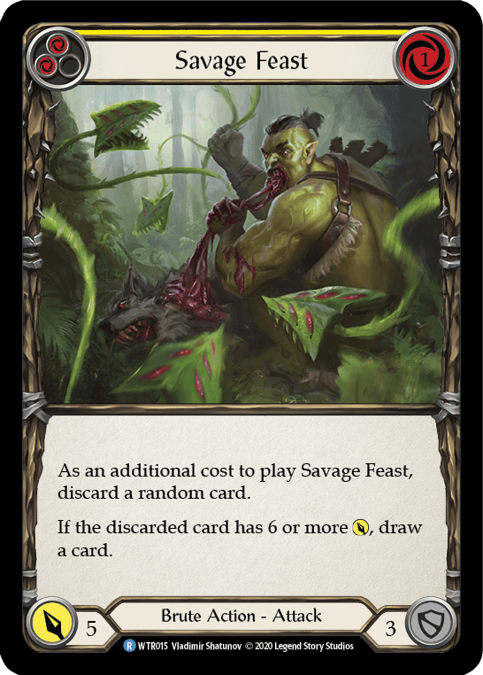 Savage Feast (Yellow) [U-WTR015] (Welcome to Rathe Unlimited) Unlimited Rainbow Foil - POKÉ JEUX